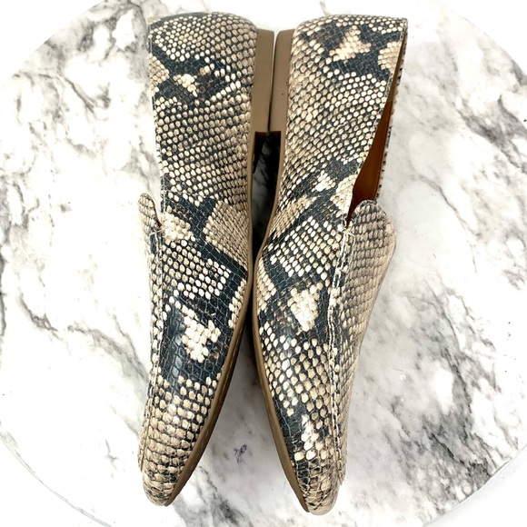 Caslon Brennan Snake Slip On Loafer Flats 9.5 Minimalist Classic Preppy Neutral - Picture 7 of 13